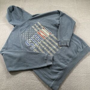 Buck Wear Hoodie Sweatshirt‎ Mens Large Blue Stand Proud Patriotic USA America
